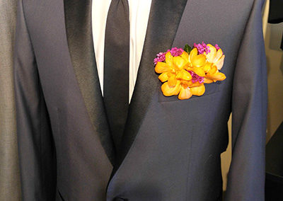 Prom Boutonniere Pinned on Suit